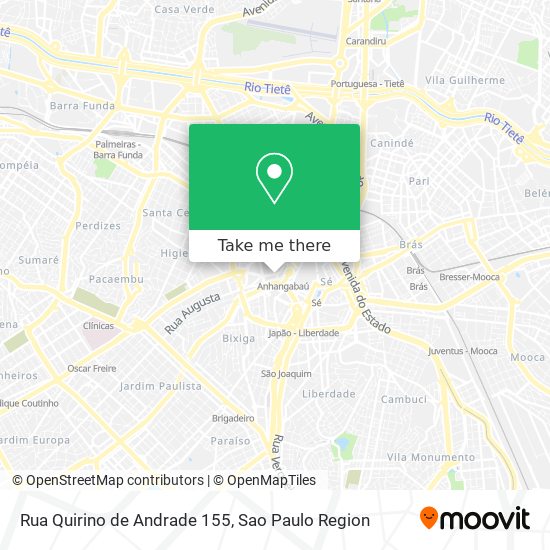 Mapa Rua Quirino de Andrade 155