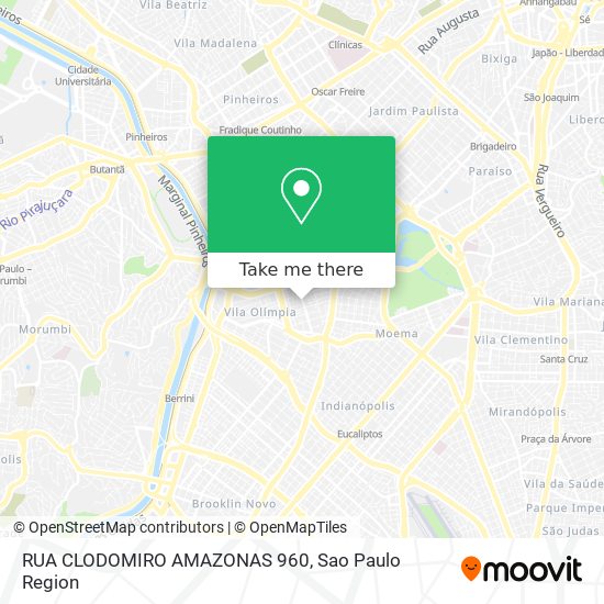 Mapa RUA CLODOMIRO AMAZONAS 960