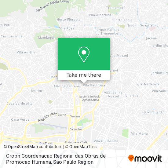 Croph Coordenacao Regional das Obras de Promocao Humana map