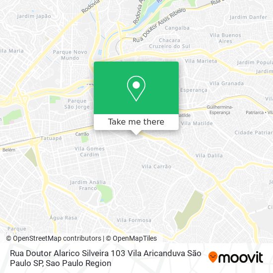 Rua Doutor Alarico Silveira  103   Vila Aricanduva   São Paulo   SP map