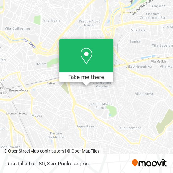Rua Júlia Izar 80 map