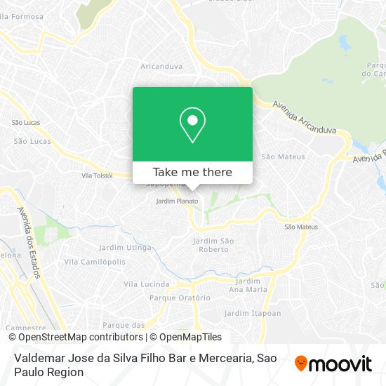 Mapa Valdemar Jose da Silva Filho Bar e Mercearia