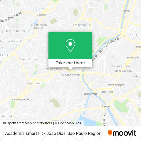 Mapa Academia smart Fit - Joao Dias
