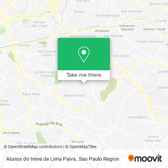 Mapa Alunos do Irene de Lima Paiva.