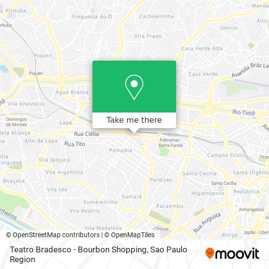 Teatro Bradesco - Bourbon Shopping map