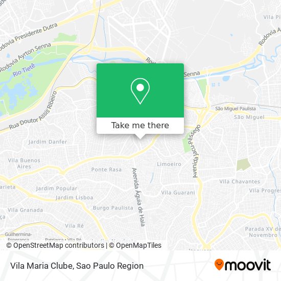 Mapa Vila Maria Clube