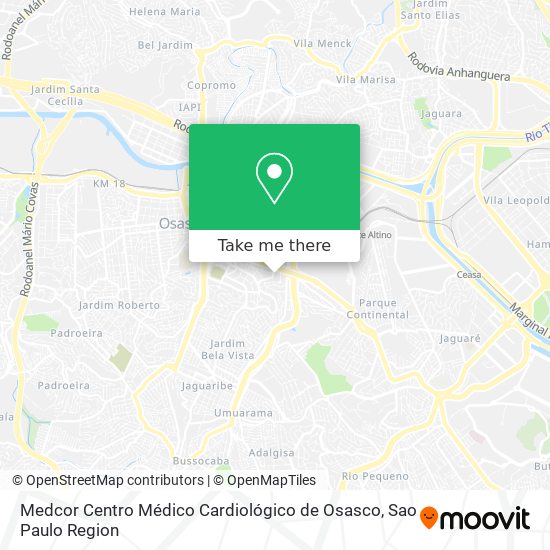 Medcor Centro Médico Cardiológico de Osasco map