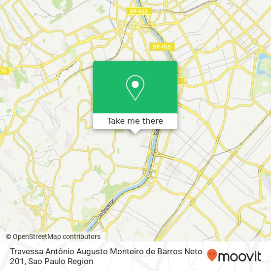 Mapa Travessa Antônio Augusto Monteiro de Barros Neto 201