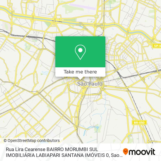 Rua Lira Cearense  BAIRRO MORUMBI SUL IMOBILIÁRIA LABIAPARI   SANTANA IMÓVEIS 0 map