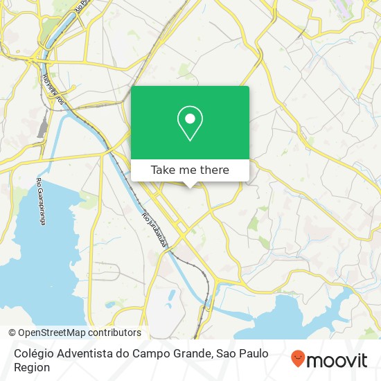 Mapa Colégio Adventista do Campo Grande