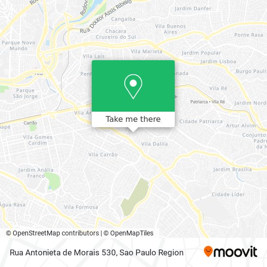 Mapa Rua Antonieta de Morais 530