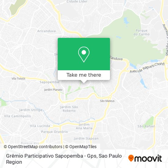 Grêmio Participativo Sapopemba - Gps map