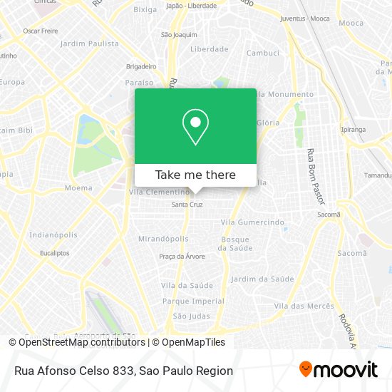 Rua Afonso Celso 833 map