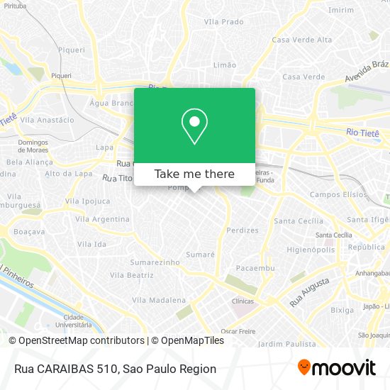 Rua CARAIBAS 510 map