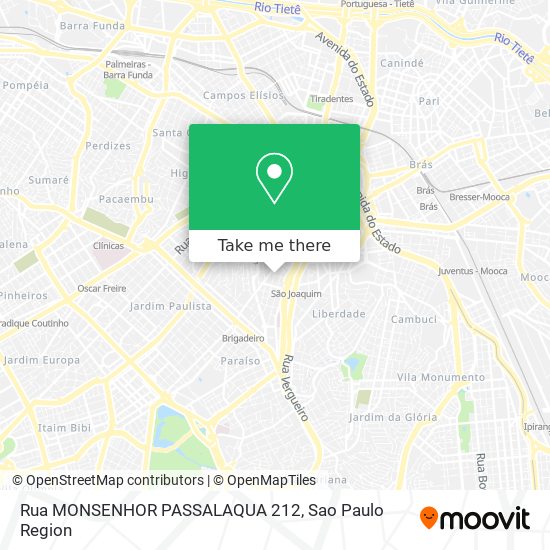 Mapa Rua MONSENHOR PASSALAQUA 212