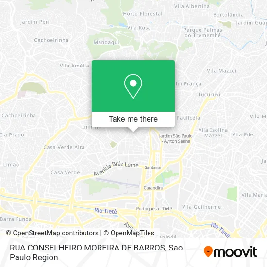 RUA CONSELHEIRO MOREIRA DE BARROS map