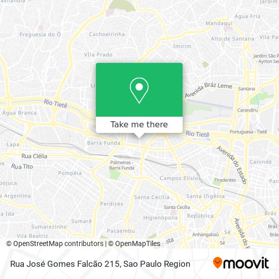 Mapa Rua José Gomes Falcão 215