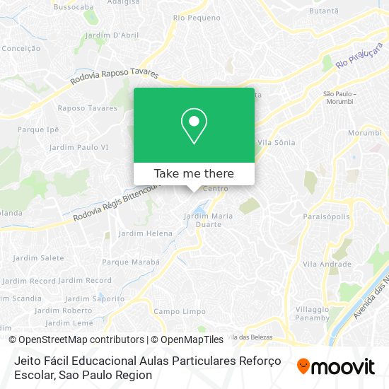 Jeito Fácil Educacional Aulas Particulares Reforço Escolar map