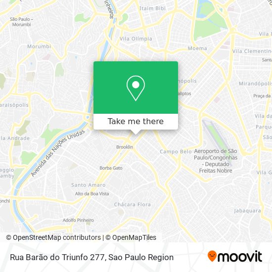 Mapa Rua Barão do Triunfo 277