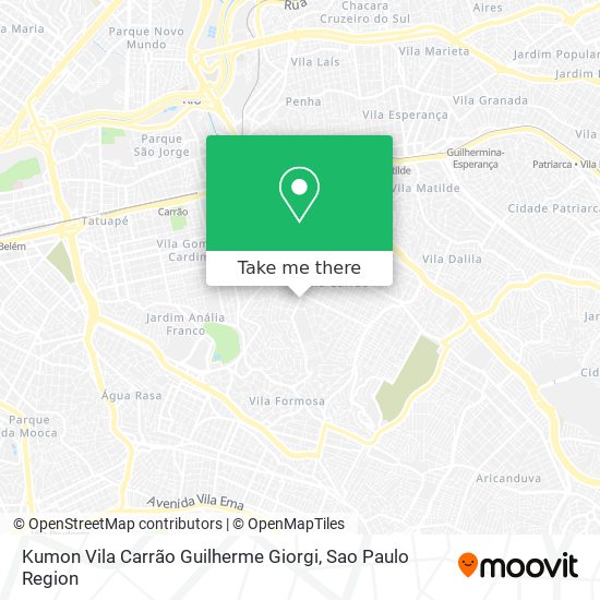 Kumon Vila Carrão Guilherme Giorgi map