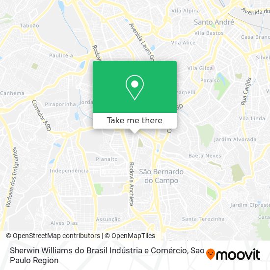 Sherwin Williams do Brasil Indústria e Comércio map