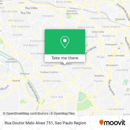 Mapa Rua Doutor Melo Alves 751