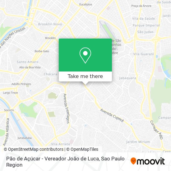 Pão de Açúcar - Vereador João de Luca map