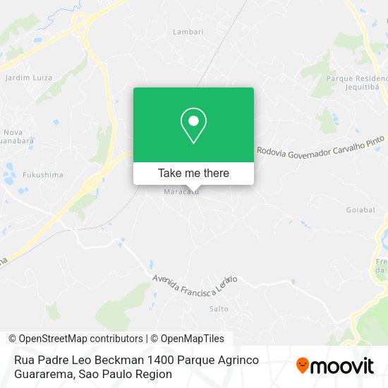 Rua Padre Leo Beckman  1400   Parque Agrinco   Guararema map