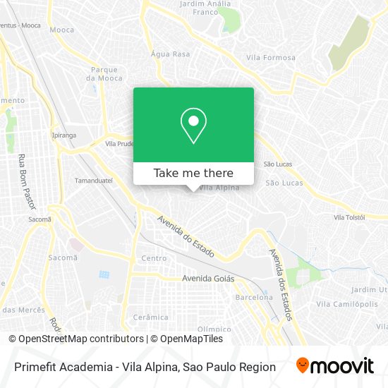 Primefit Academia - Vila Alpina map