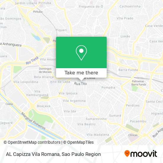 AL Capizza Vila Romana map