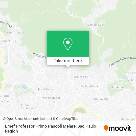 Mapa Emef Professor Primo Páscoli Melaré