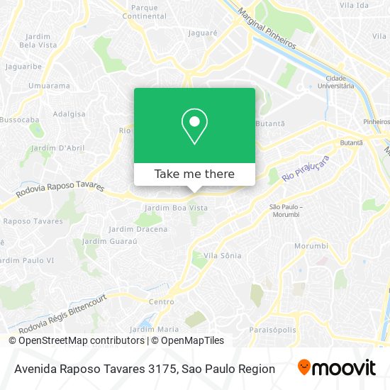 Avenida Raposo Tavares 3175 map