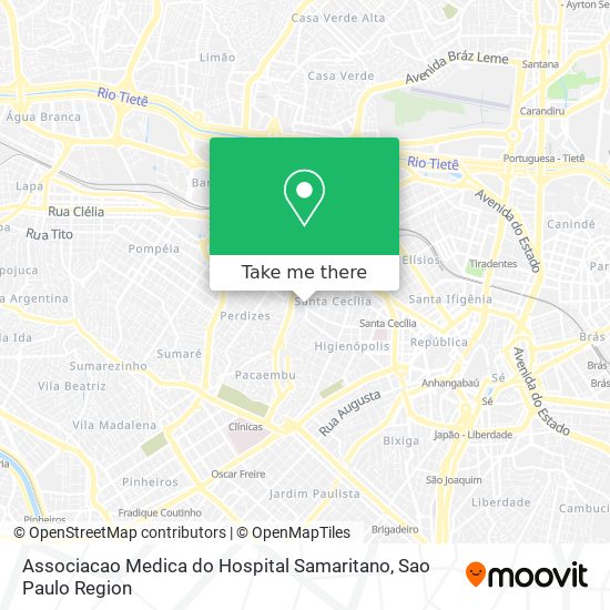 Mapa Associacao Medica do Hospital Samaritano