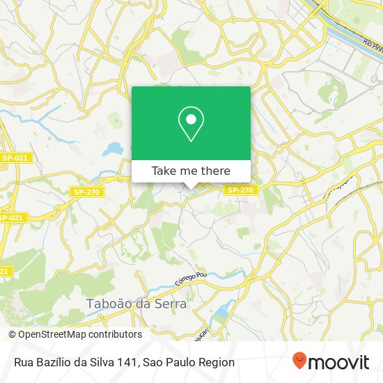 Mapa Rua Bazílio da Silva 141