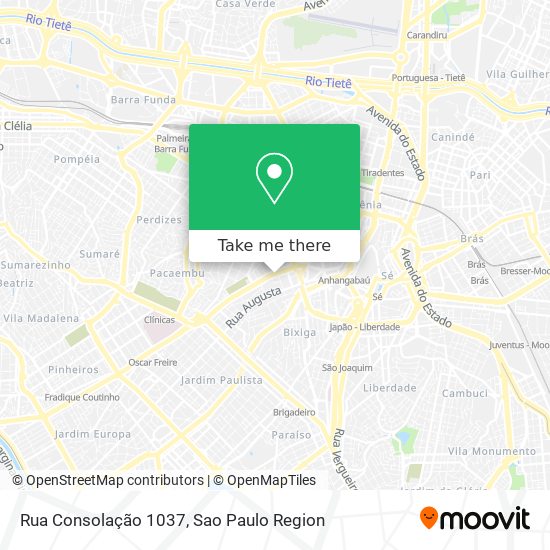 Rua Consolação 1037 map