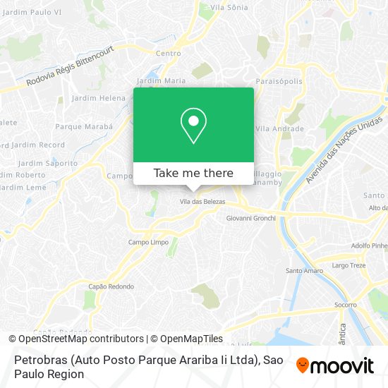 Mapa Petrobras (Auto Posto Parque Arariba Ii Ltda)