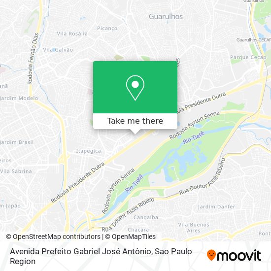 Mapa Avenida Prefeito Gabriel José Antônio