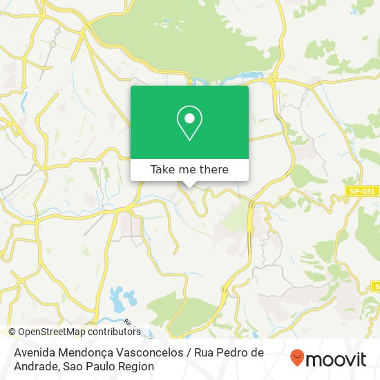 Mapa Avenida Mendonça Vasconcelos / Rua Pedro de Andrade