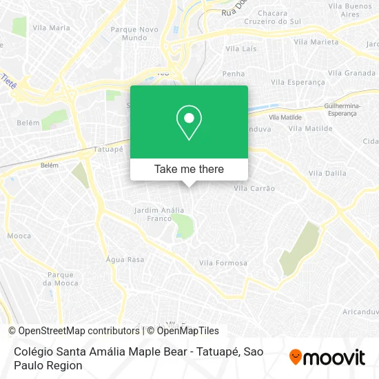 Colégio Santa Amália Maple Bear - Tatuapé map
