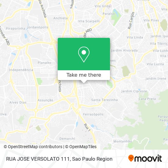 Mapa RUA JOSE VERSOLATO 111