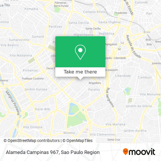 Alameda Campinas  967 map