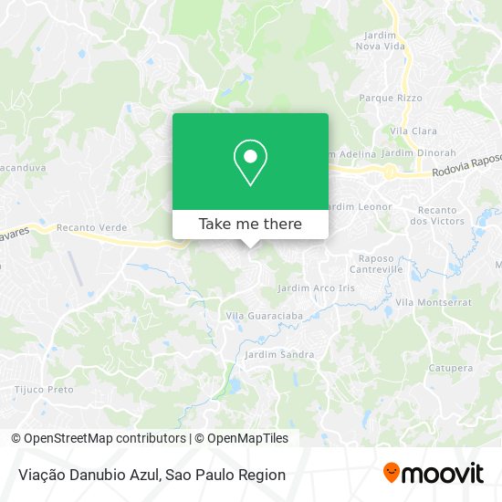 Viação Danubio Azul map