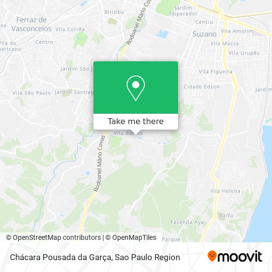 Chácara Pousada da Garça map