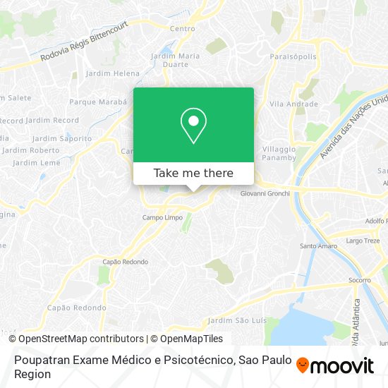 Poupatran Exame Médico e Psicotécnico map