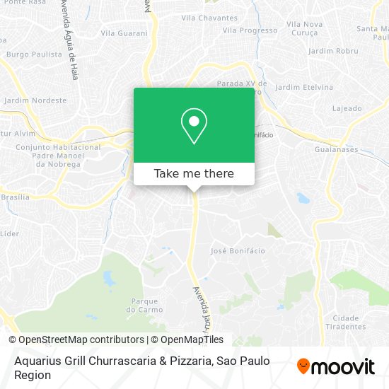 Mapa Aquarius Grill Churrascaria & Pizzaria