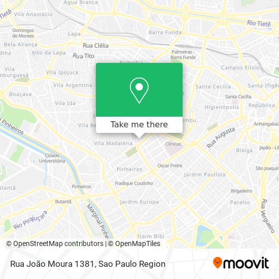 Mapa Rua João Moura 1381