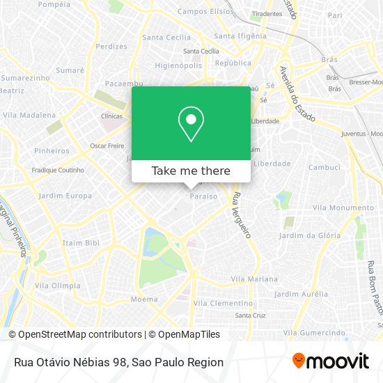 Mapa Rua Otávio Nébias 98