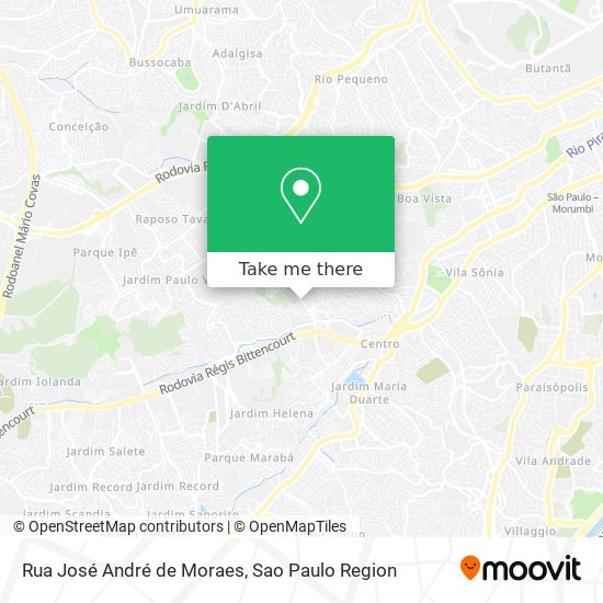 Mapa Rua José André de Moraes