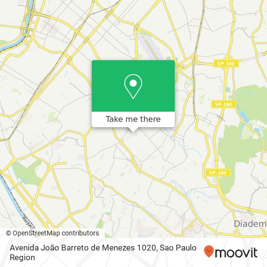 Mapa Avenida João Barreto de Menezes 1020