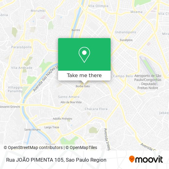 Mapa Rua JOÃO PIMENTA 105